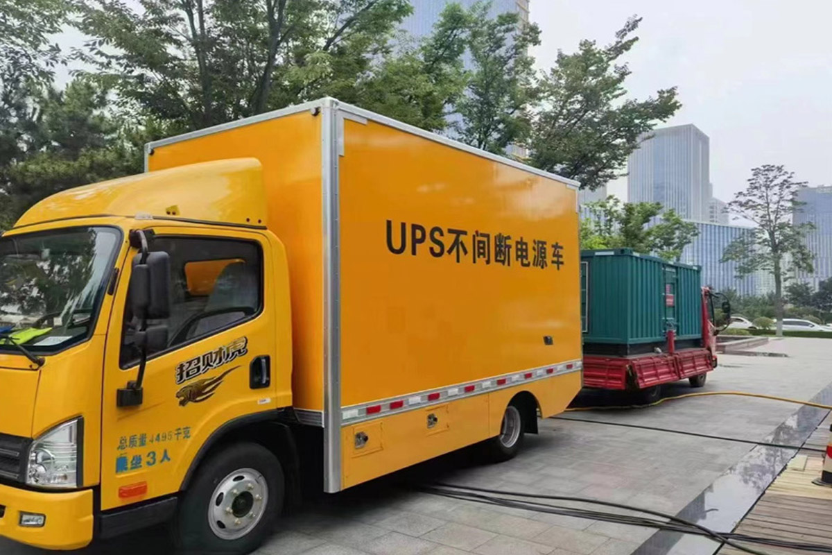松柏镇发电机租赁施工现场